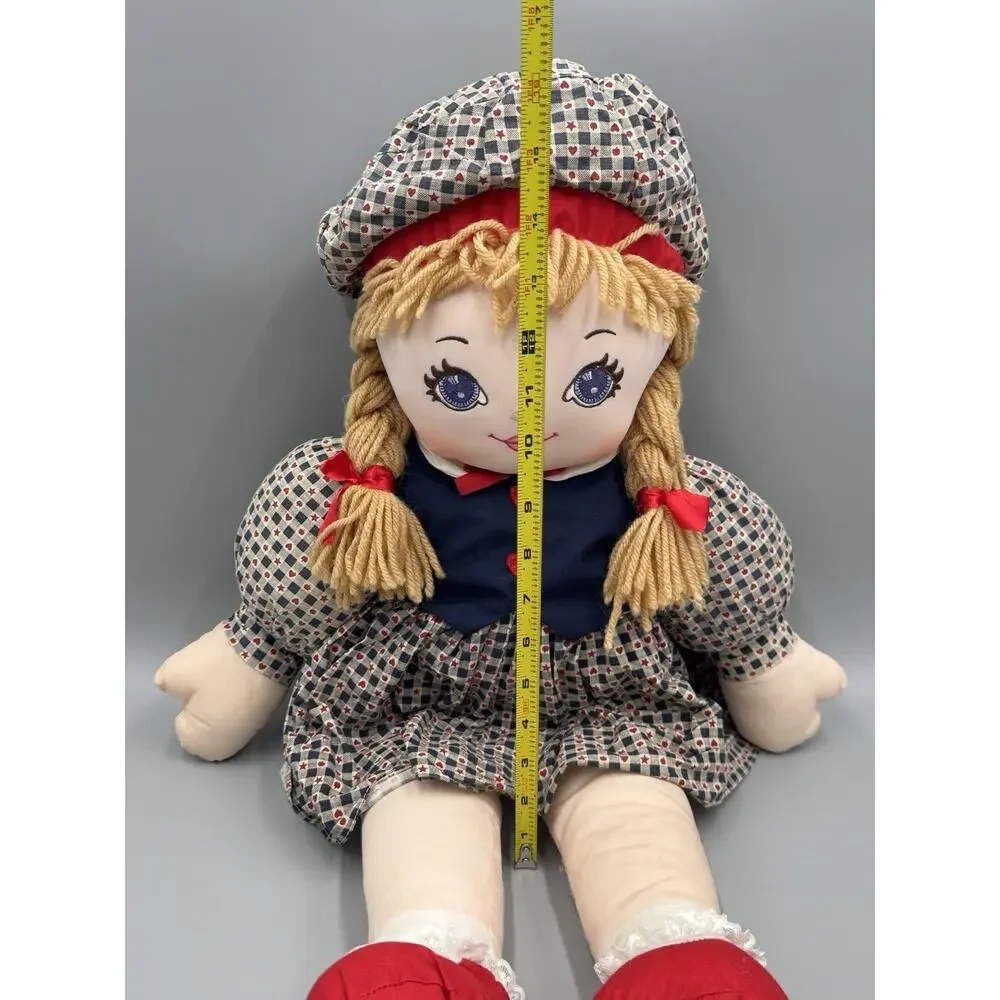 Vintage Sweetie Mine Soft Cloth Ragdoll Brook Country Girl 24” Blue Eyes